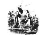 Abraham`s servant and Rebekah at the well